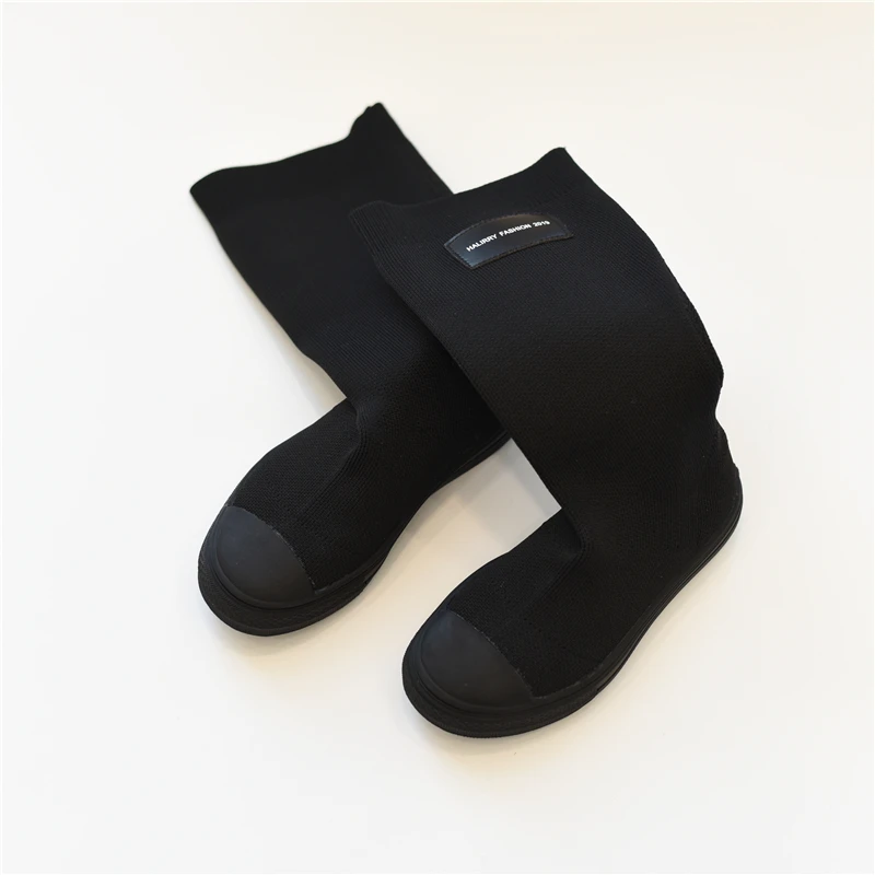 Koovan детские сапоги выше колена вязаные высокие новинка 2020 года стильная обувь