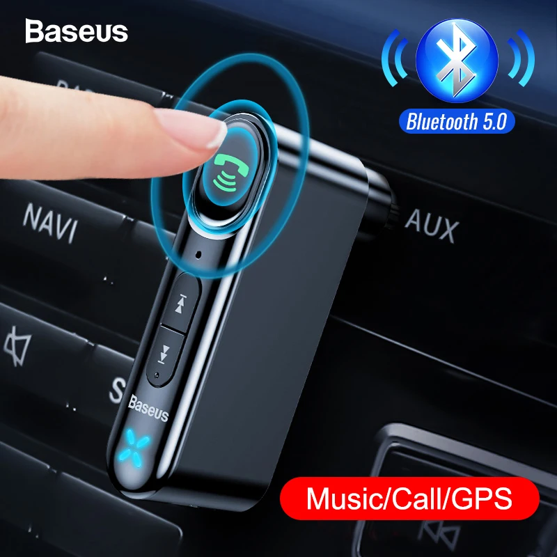Baseus автомобильный AUX Bluetooth 5,0 адаптер 3,5 мм разъем беспроводной аудио приемник громкой связи Bluetooth автомобильный комплект для телефона Авто передатчик