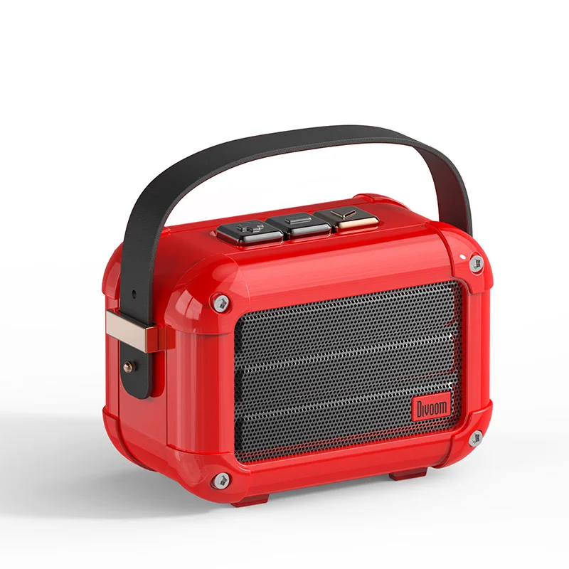 Divoom Macchiato Портативный беспроводной bluetooth динамик с fm-радио функция TWS Подарочная посылка Поддержка IOS и Android системы - Цвет: Red