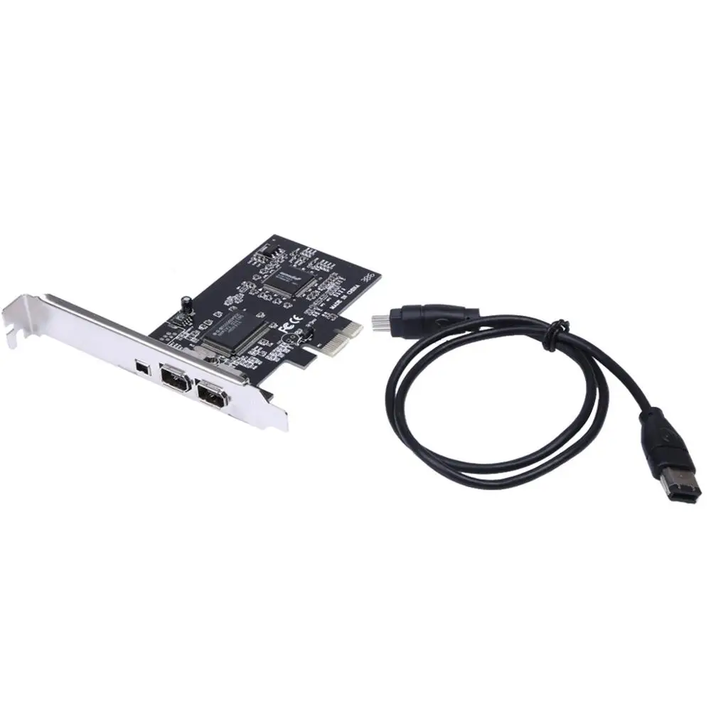 

Firewire Card,PCIe Firewire 800 Adapter for Windows 10 With Low Profile Bracket And Cable,3 Ports (2x6 Pin 1x4 Pin)