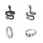 Кольцо в форме змеи, кобры, в стиле ретро, панк, топ, преувеличенное спиртовое кольцо, Открытое кольцо, темпераментное регулируемое кольцо, женское ювелирное изделие