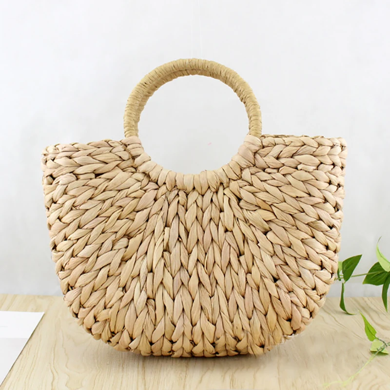 Женская сумка Корейская иностранная из кукурузной кожи полукруглые