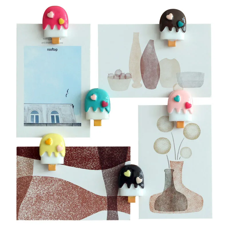 6 шт. милые kawaii thumbtacks нажимные булавки декоративные thumb tacks Пластиковые Симпатичные доски карты булавки мороженое PushPin офисные школьные принадлежности