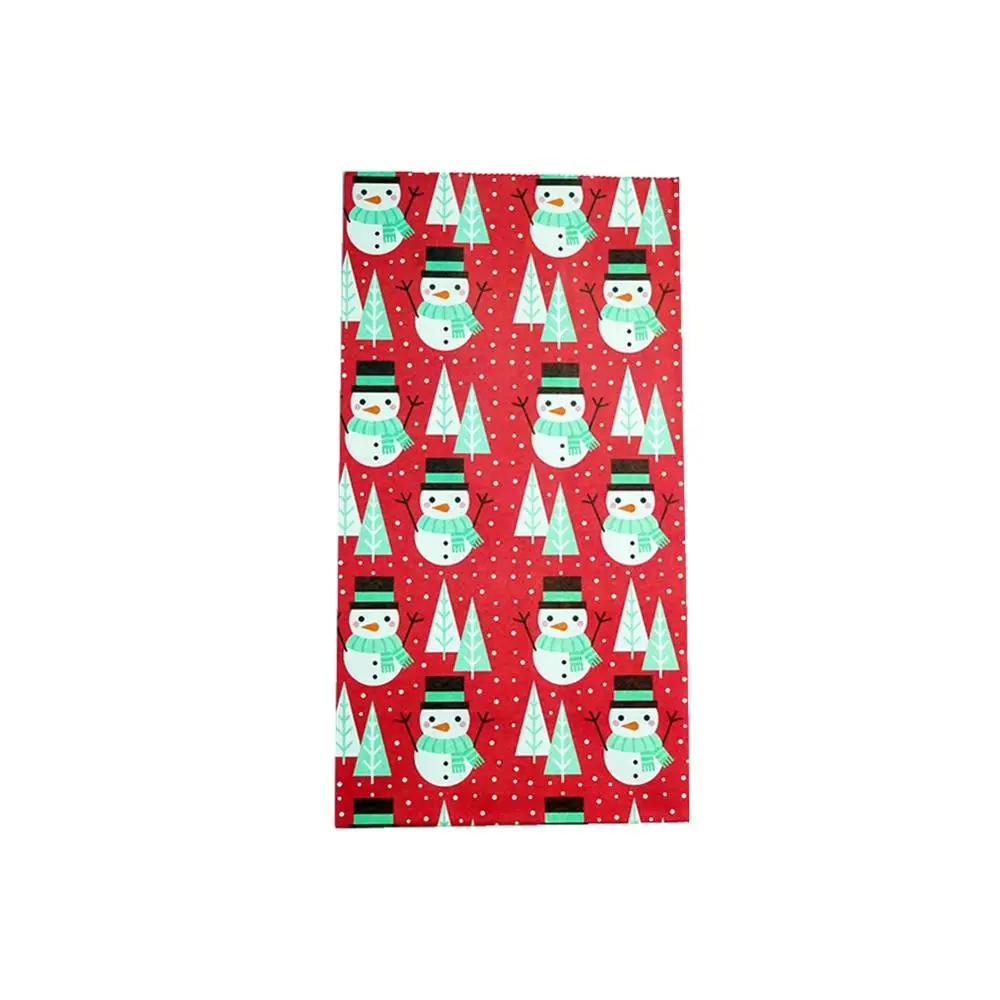 DIY счастливый Рождественский подарок бумажные пакеты Снеговик Рождественская