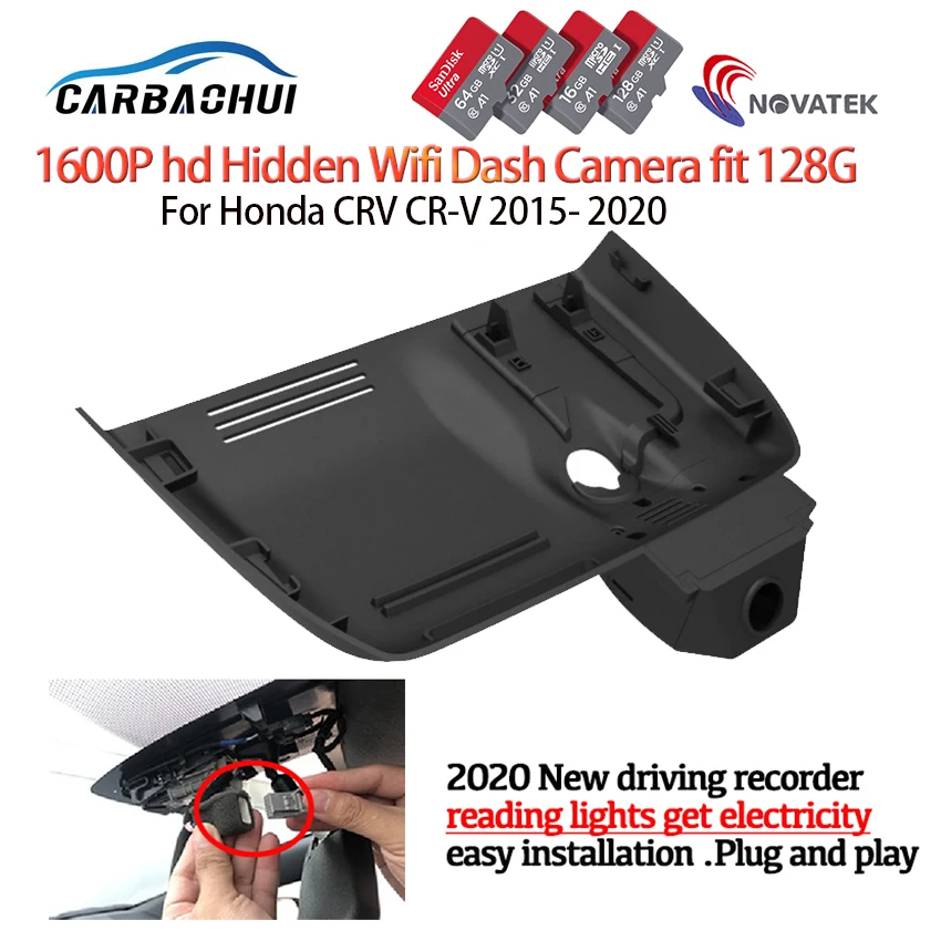 Новинка! Подключи и работай Автомобильный видеорегистратор WIFI камера для Honda CRV CR
