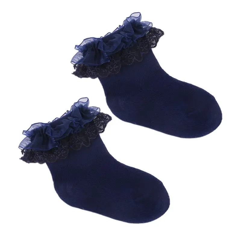 

Newborn Baby Cotton Socks Lace Princess Combed Socks for Girls Infant Babe Socks Q1FE