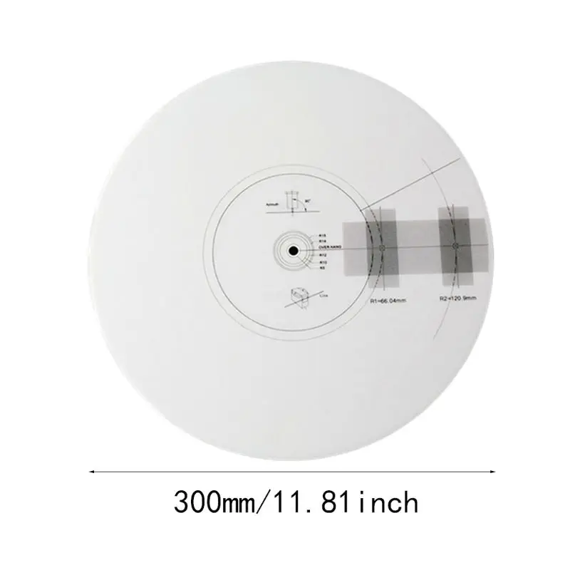 

Nonslip LP Vinyl Record Pickup Angle Calibration Plate Distance Gauge Protractor Adjustment Ruler Tool Turntable Accessories