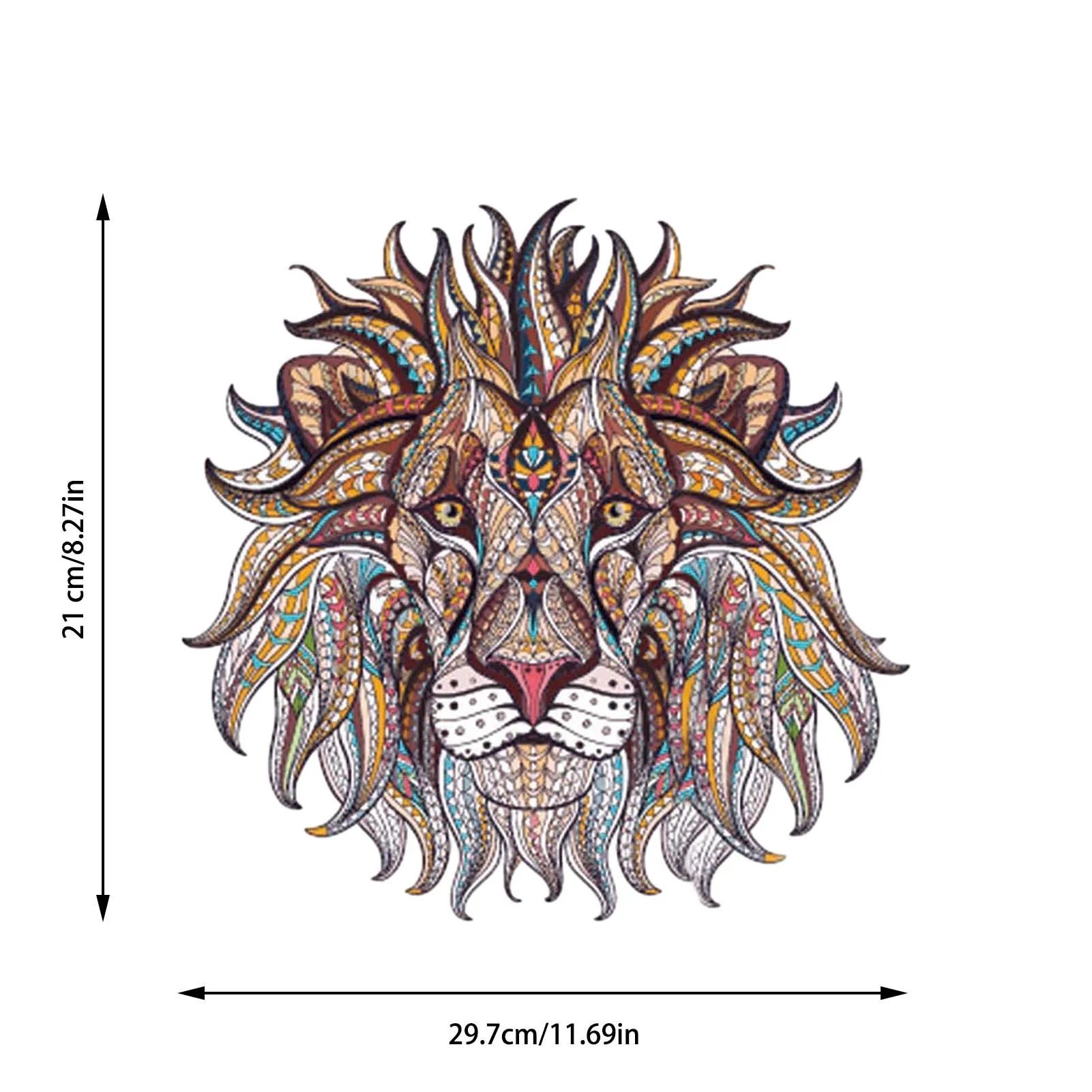 

Jigsaw 3D Puzzle Unique Shape Animal Puzzle Gift For Adults Kids Desktop Decoration Mysterious Lion Concentration