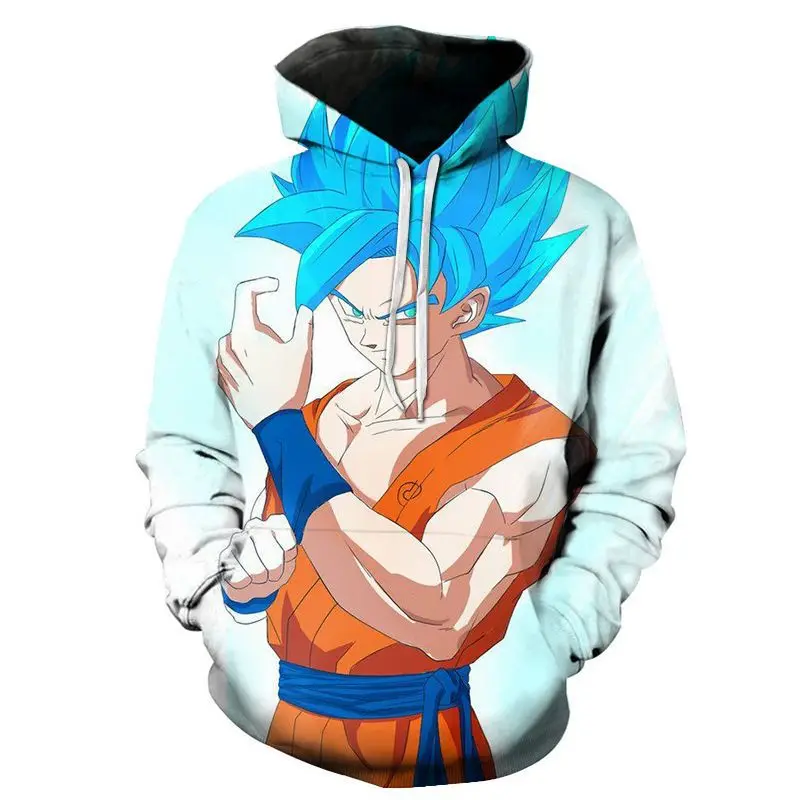 Толстовка унисекс с длинным рукавом японское аниме 3D худи принтом Dragon Ball Сон Гоку