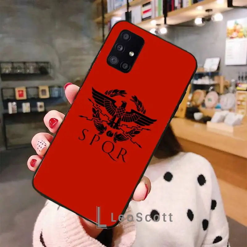 

SPQR Roman Imperial legion Phone Case For Samsung S6 S7 edge S8 S9 S10 e plus A10 A50 A70 note8 J7 2017