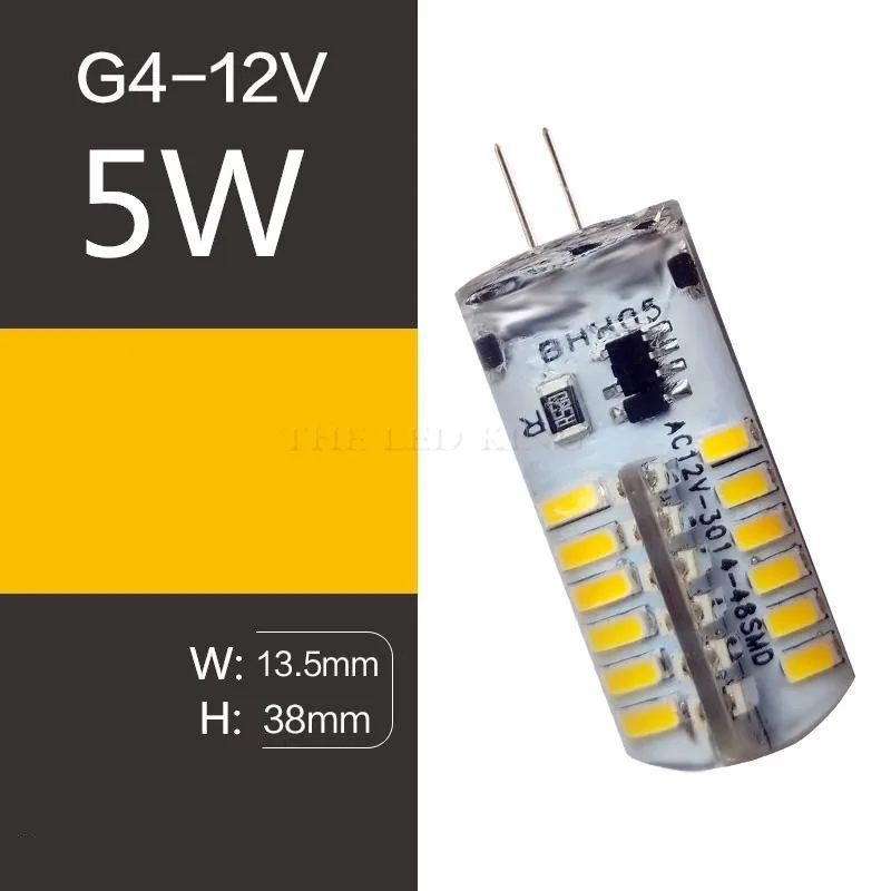 10 шт. G4 светодиодный лампы 2 Вт 3 5 9 12 15 в источник питания/AC220V 3014SMD 24 силиконовый