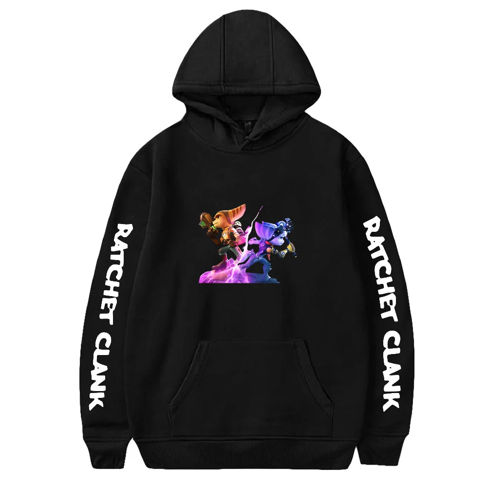 

Ratchet and Clank Hoodie Long Sleeve Men Women's Pullover Harajuku Streetwear 2021 Pop Game Ratchet Clank: Rift Apart Clothes