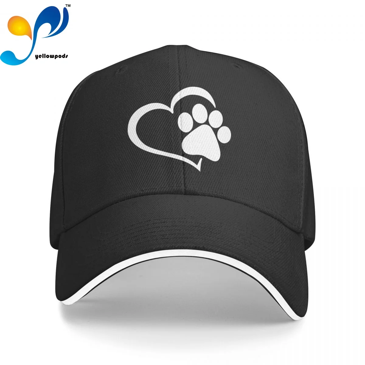 

Love Paw Print Baseball Hat Unisex Adjustable Baseball Caps Hats for Men and Women