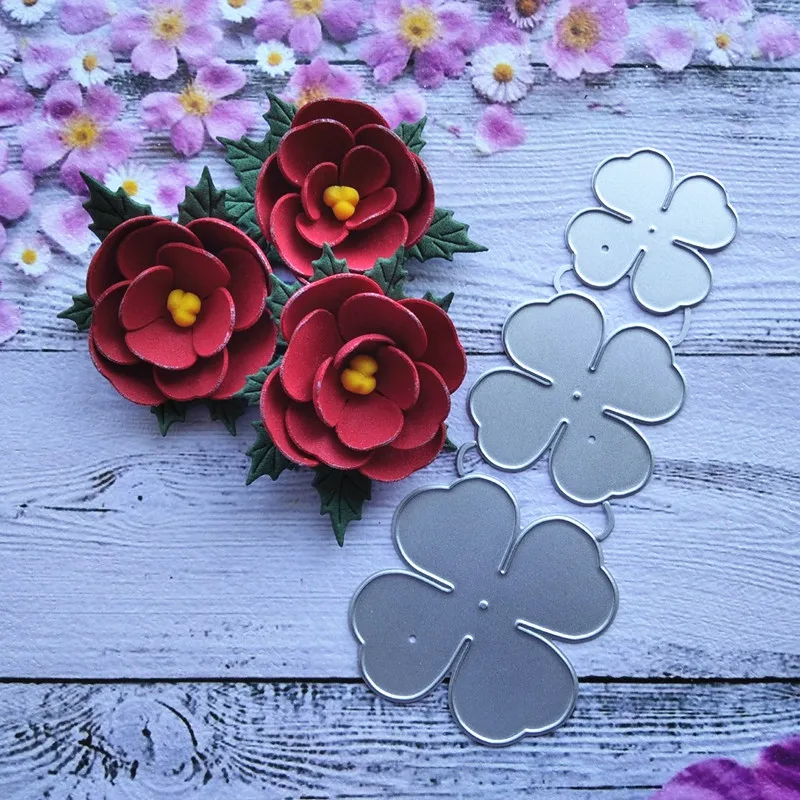 Четыре листа цветок ремесло металла резки формы штамповки Трафарет Шаблон для