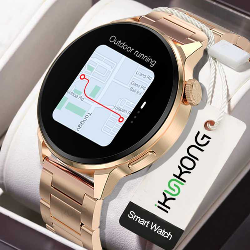 

Смарт-часы мужские с поддержкой Bluetooth, пульсометром, ЭКГ, тонометром и NFC