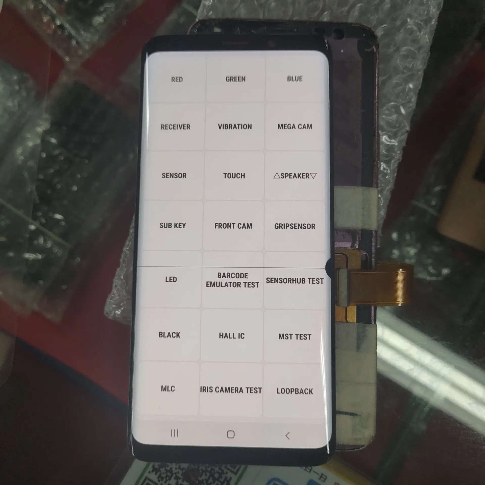 Большой точечный большой ожог линии имеет линию AMOLED тест для Samsung Galaxy S9 G960 + G965F G965W