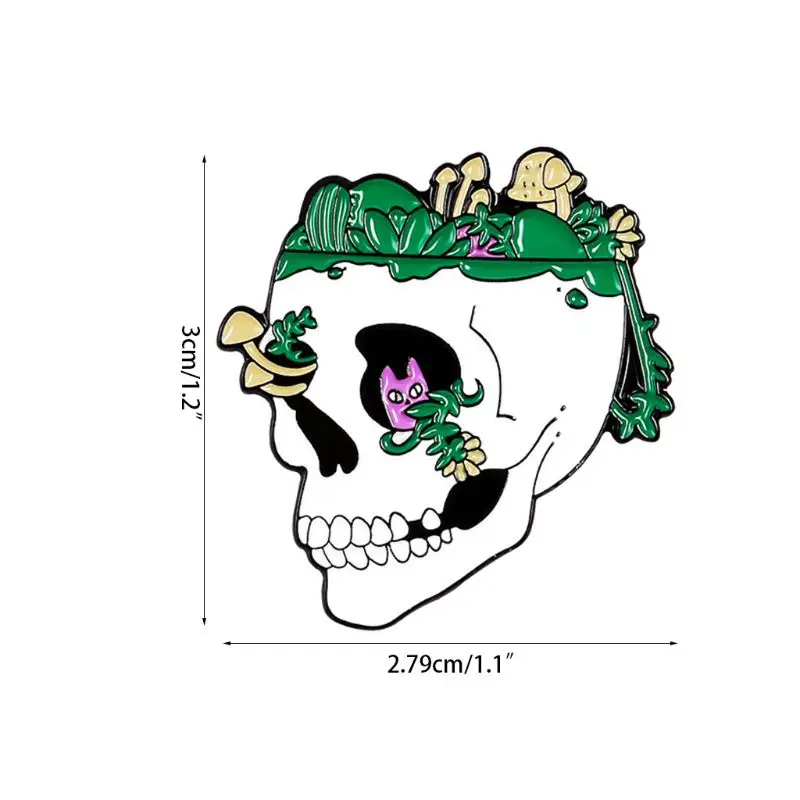 Свежая Летняя коллекция эмаль на булавке броши с черепом Сумка Одежда значки