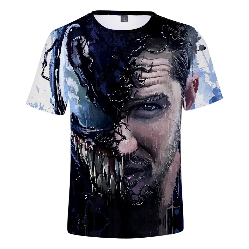 

Men's T-shirt 2021 Summer New Fashion Venom Shirt 3D Digital Printing Round Neck T-shirt Casual Breathable Men's Short Sleeve