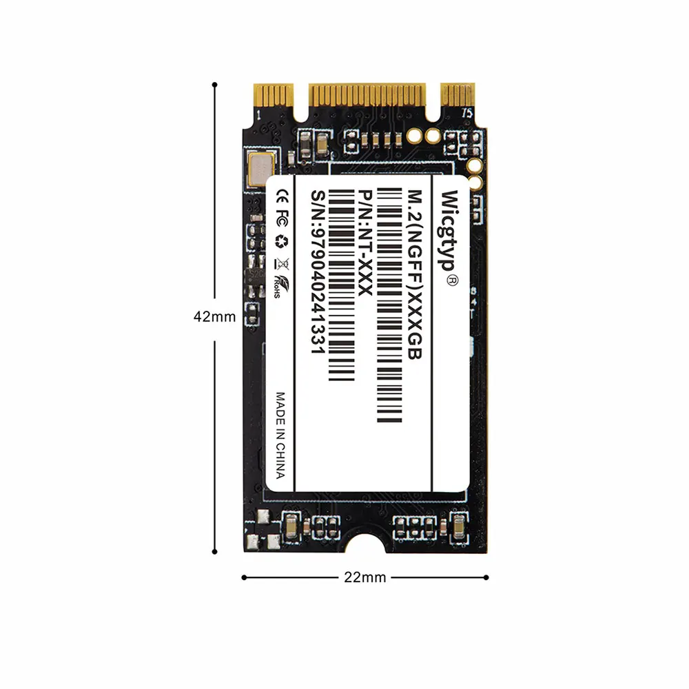 Твердотельный накопитель Wicgtyp 42*22 мм тонкий NGFF M.2 hd ssd 128 ГБ 256 512 1 ТБ Pcie msata для Thinkpad