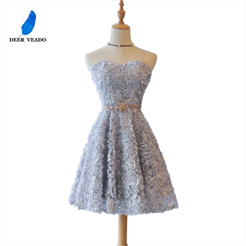 Женские коктейльные платья DEERVEADO XYG806 а силуэта 2020|vestidos de coctel|sweetheart cocktail dresscocktail