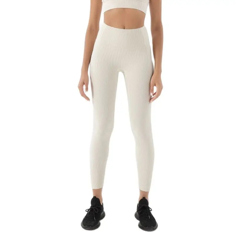 

Новые леггинсы из рубчатой ткани, женские брюки, брюки, Колготки с высокой талией, сексуальные женские брюки для фитнеса и тренировок, трена...