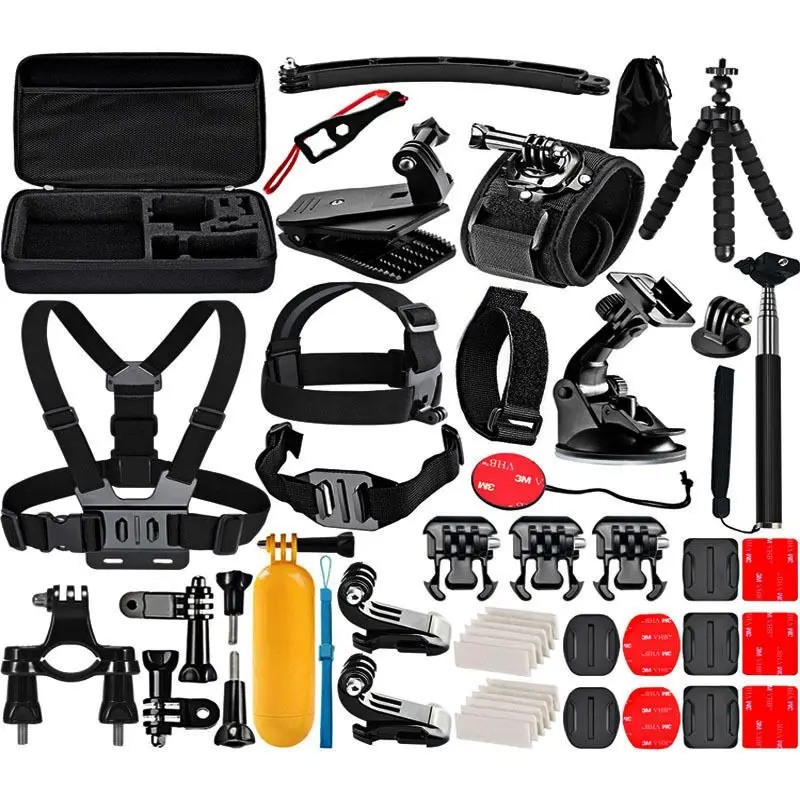 

50 In 1 Action Camera Accessories Kit For GoPro Hero Accessory Bundle Kit For GoPro Hero 8 7 6 5 4 Yi And More with Carry Case