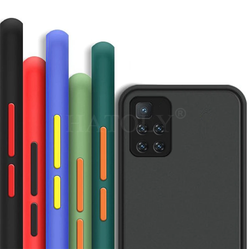 

For Xiaomi Redmi 10 Case Simple Frame Matte Armor Case For Redmi 10 Case Clear Cover For Xiaomi Redmi 9T 9 9A 9C Note 10 Pro