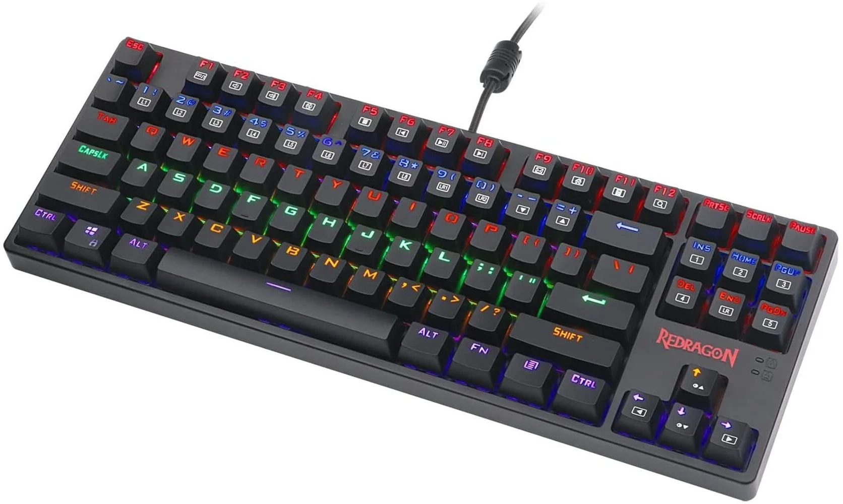 

Redragon K576R DAKSA Wired Mechanical Gaming Keyboard , 87 Keys Led Backlight Anti-Ghosting Compact Design for PC Gamer