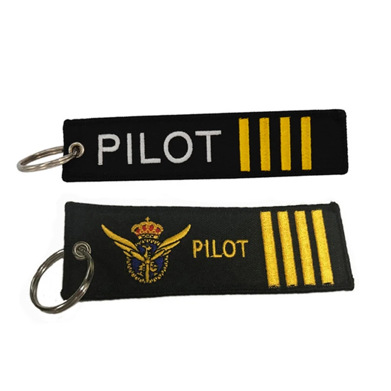 Ярлык для багажа CLELO Flight Pilot с вышивкой ярлык путешествий кольцом ключей брелок