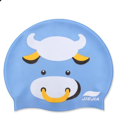 Новые милые Мультяшные Водонепроницаемые силиконовые плавающие шапки ming для детей, защита ушей для бассейна, плавающие шапки для длинных волос, шапочка для плавания
