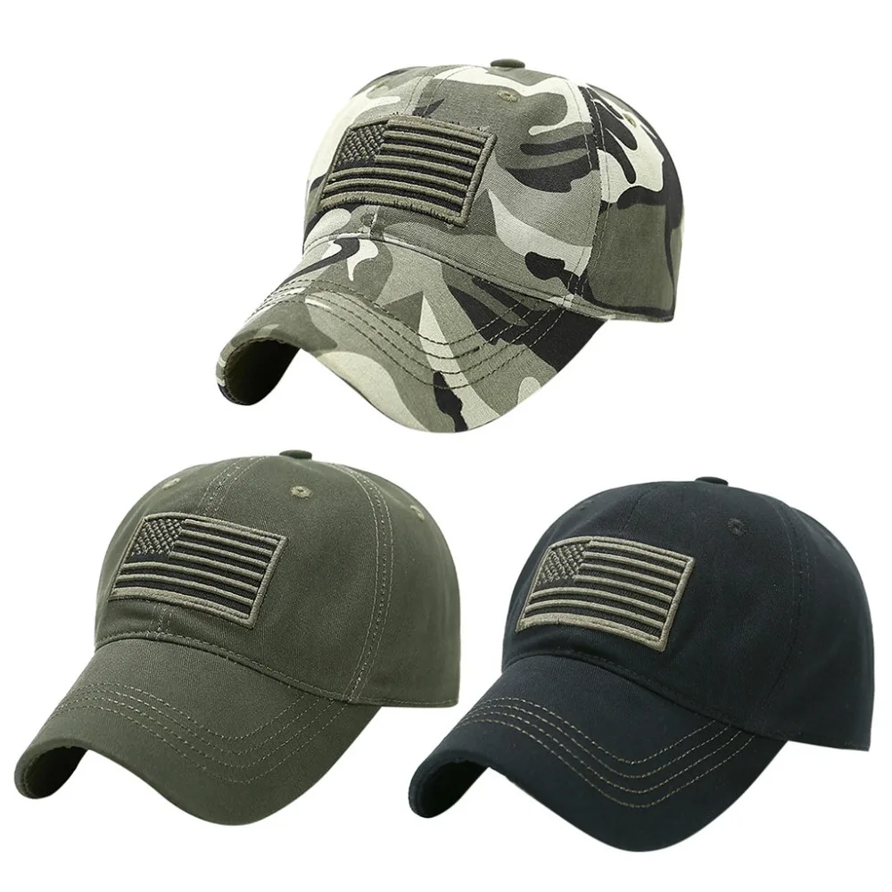 

USA Hat American Flag Patch Hat Military Tactical Operator Detachable Baseball Cap Camo