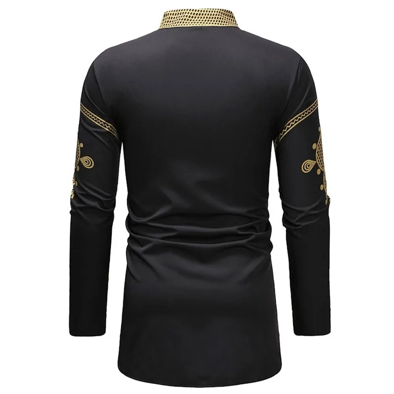 African Traditional Clothes Bazin Dress Male 3D Print Embroidery Full Sleeve Tops Shirt Riche Africa for Man | Тематическая одежда