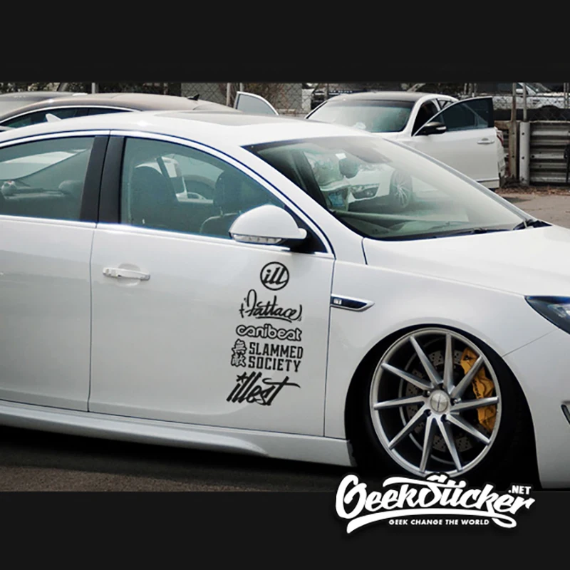 Hellafпышные наклейки на двери автомобиля аксессуары Scrawl Oh Shxt Rotiform Illest стиль JDM
