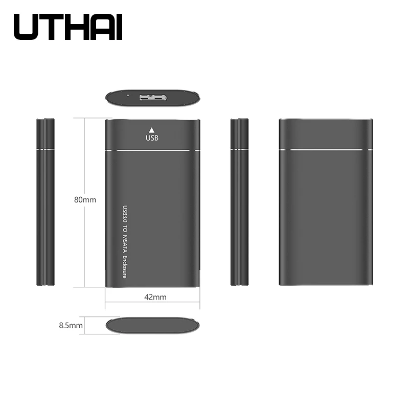 Корпус для жесткого диска UTHAI T37 MSATA на USB3.0 адаптер из алюминиевого сплава мини SATA