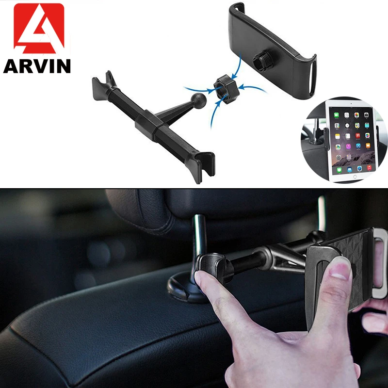 

ARVIN Back Seat Tablet Phone Car Holder For iPad Mini Pro 4-10.5 inch Headrest 360 Degree Rotate Cell Phone Stand Bracket Mount