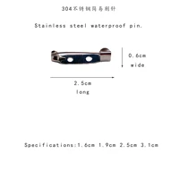 50pcs 304 stainless steel waterproof simple pin korean multifunctional pin word brooch diy accessories jewelry accessories