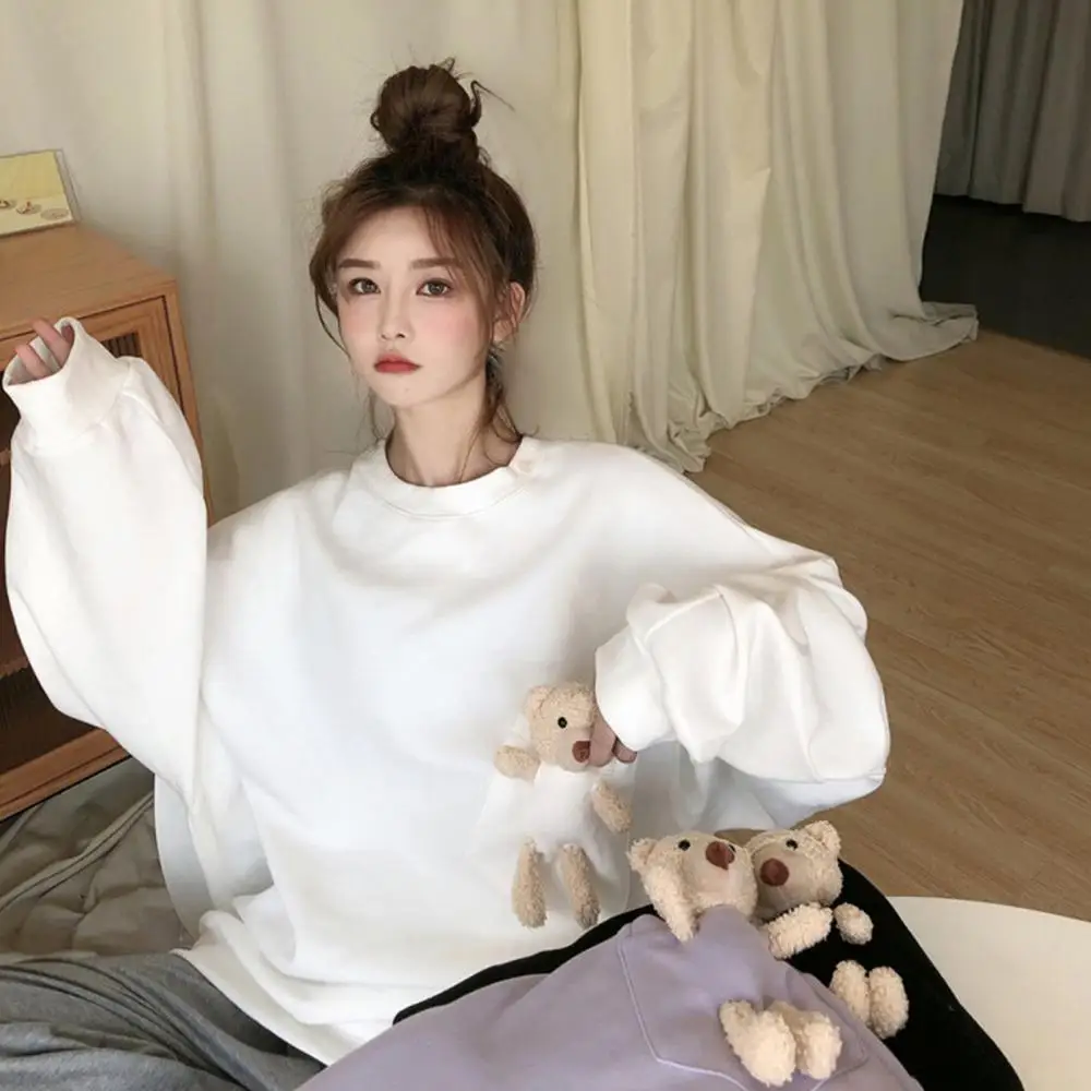 

Cute Bear Blouse Hoodies Autumn Sweatshirt Women Pullover Female Print Sweatshirts For Ladies Autumn Femme худи оверсайз