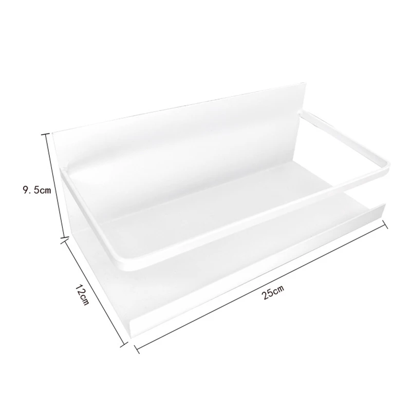

Magnetic Storage Rack Refrigerator Side Shelf Wall Mount Decorative Holder Home Kitchen Organizer Shelf Kitchen Bathroom Plate