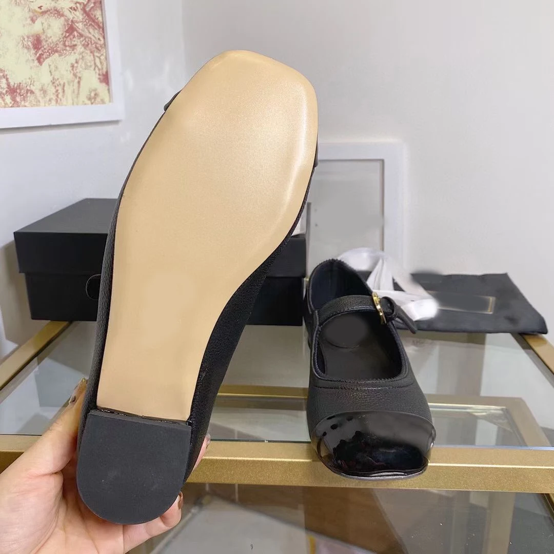 

2021 Spring Luxury Brand Design Mary Jane Shoes Women One Strap Buckle Flat Shoes Women INS Fashion Blogger Recommend Footwear
