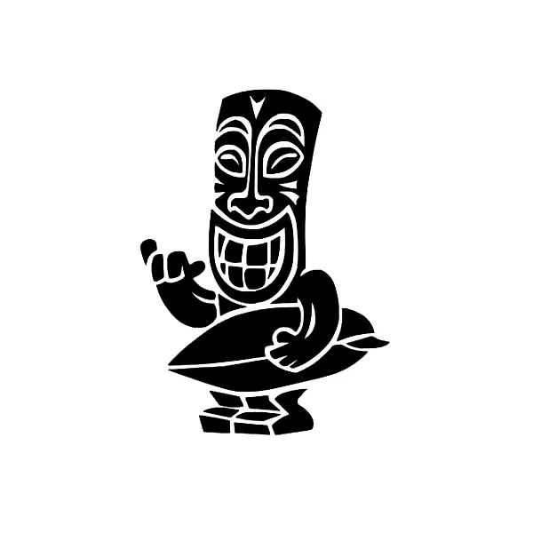 Забавные автомобильные аксессуары Aloha Tiki для серфинга декоративные наклейки из