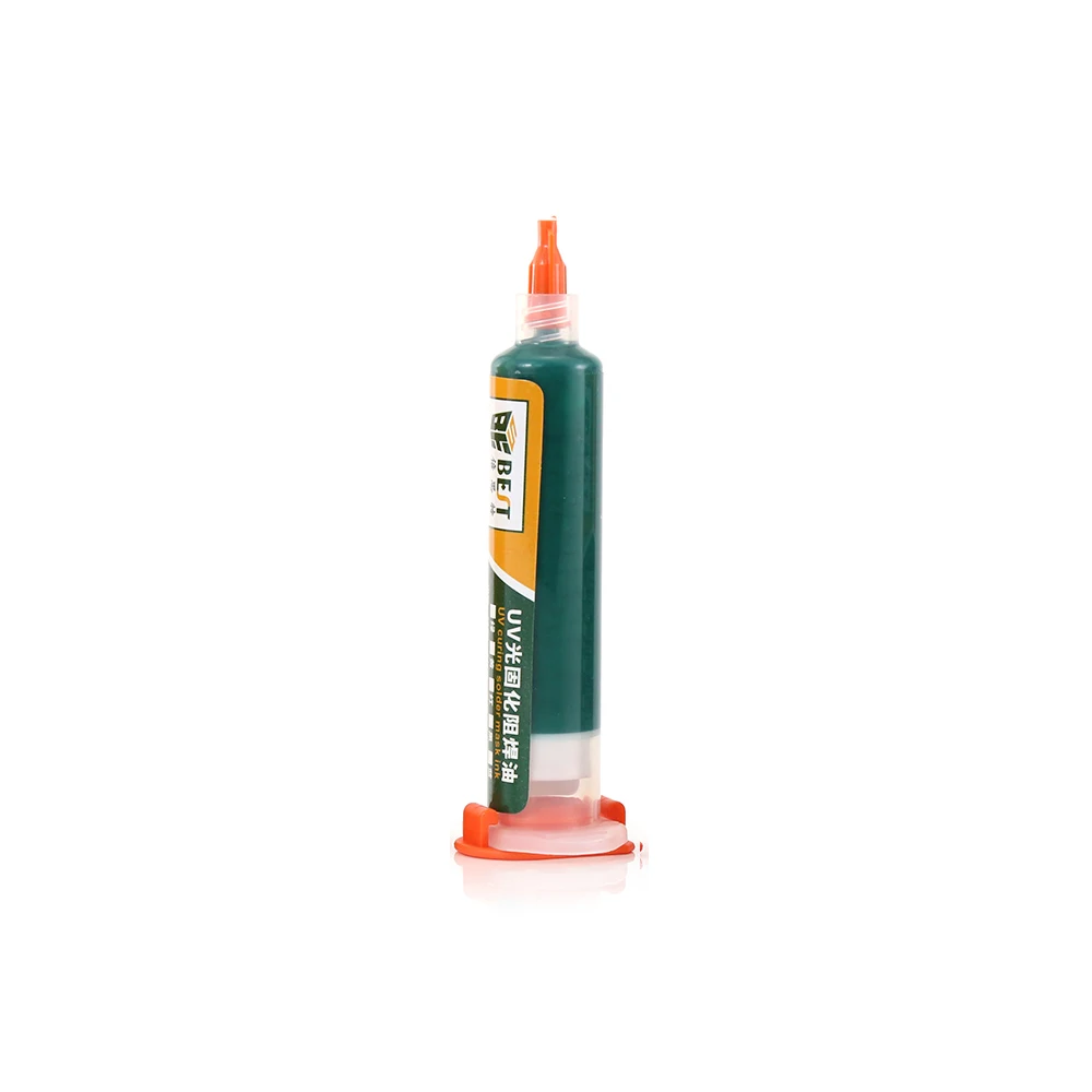 Зеленый UV Light-sensitive Curable Soldering Paste PCB Circuit Board Paint Welding Fluxes Oil Insulating Protective Paint With Needle - Цвет: Зеленый