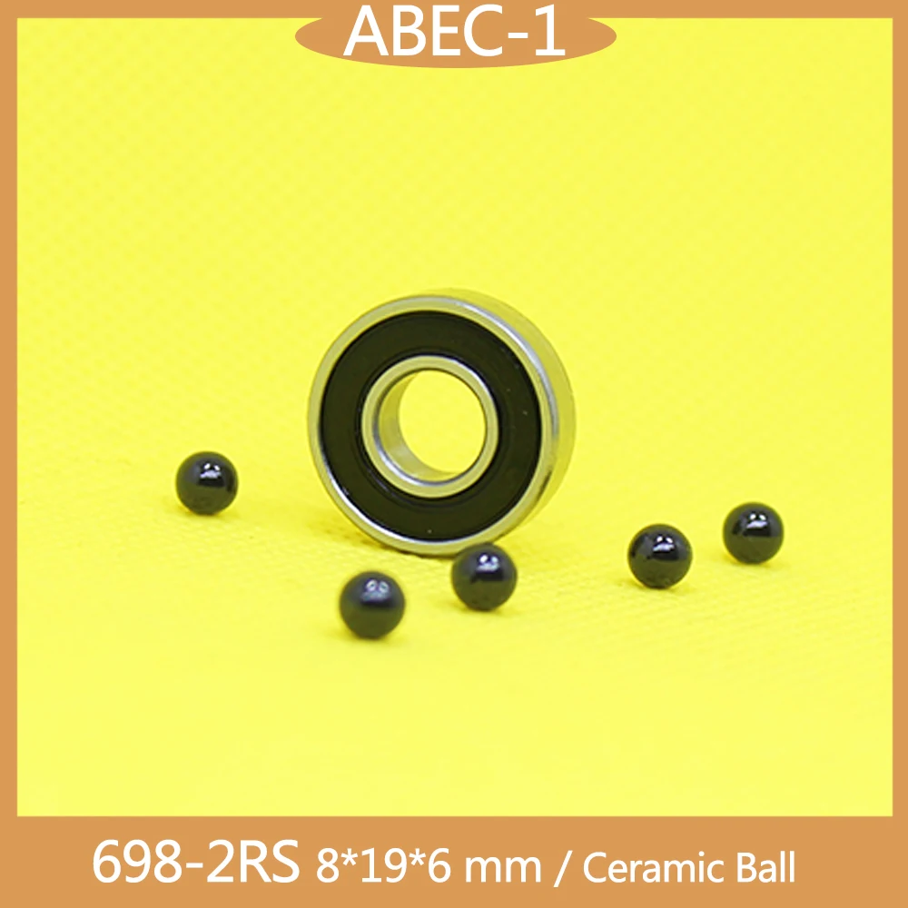 698 Hybrid Ceramic Bearing 8*19*6 mm ( 1 PC ) Industry Motor Spindle 698HC Hybrids Si3N4 Ball Bearings 3NC 698RS