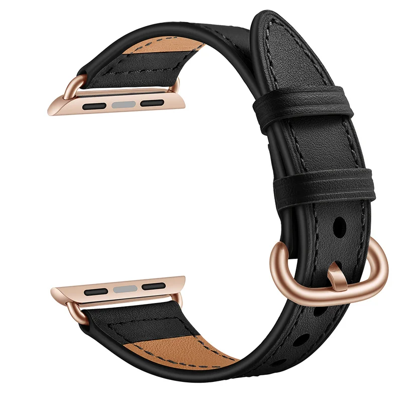 Ремешок из воловьей кожи для Apple Watch Band Series 5/4/3/2/1 42 мм 38 спортивный кожаный браслет