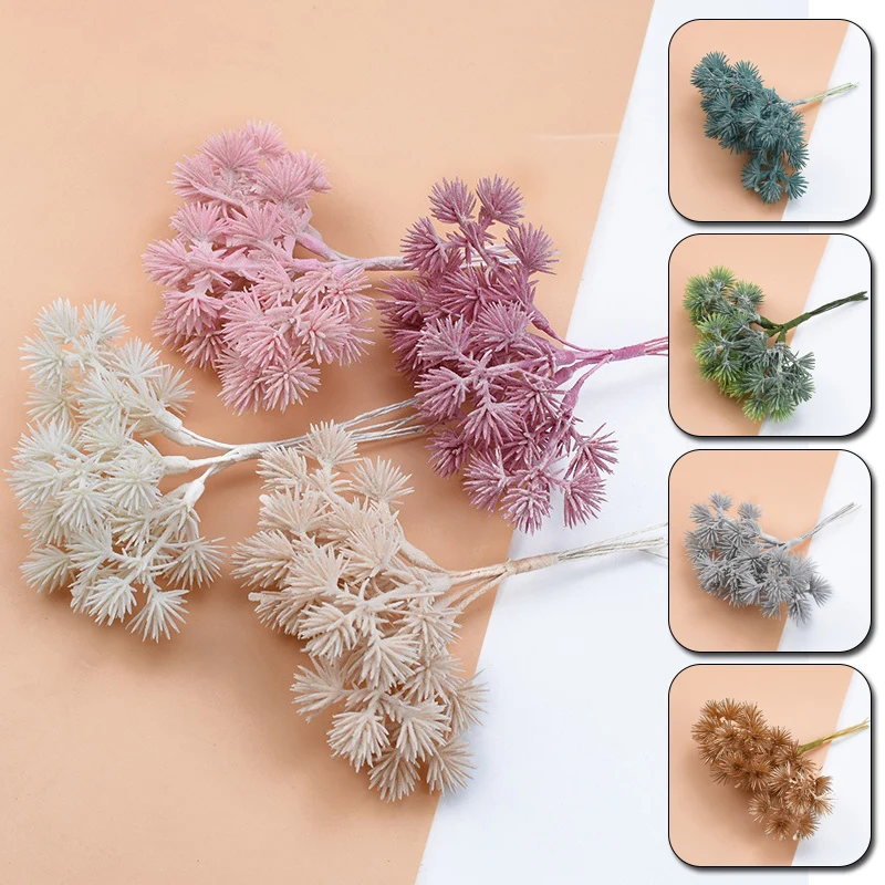 

Simulation plant castor bean prickly ball high-end wedding decoration flower material photo studio layout props J6A5545