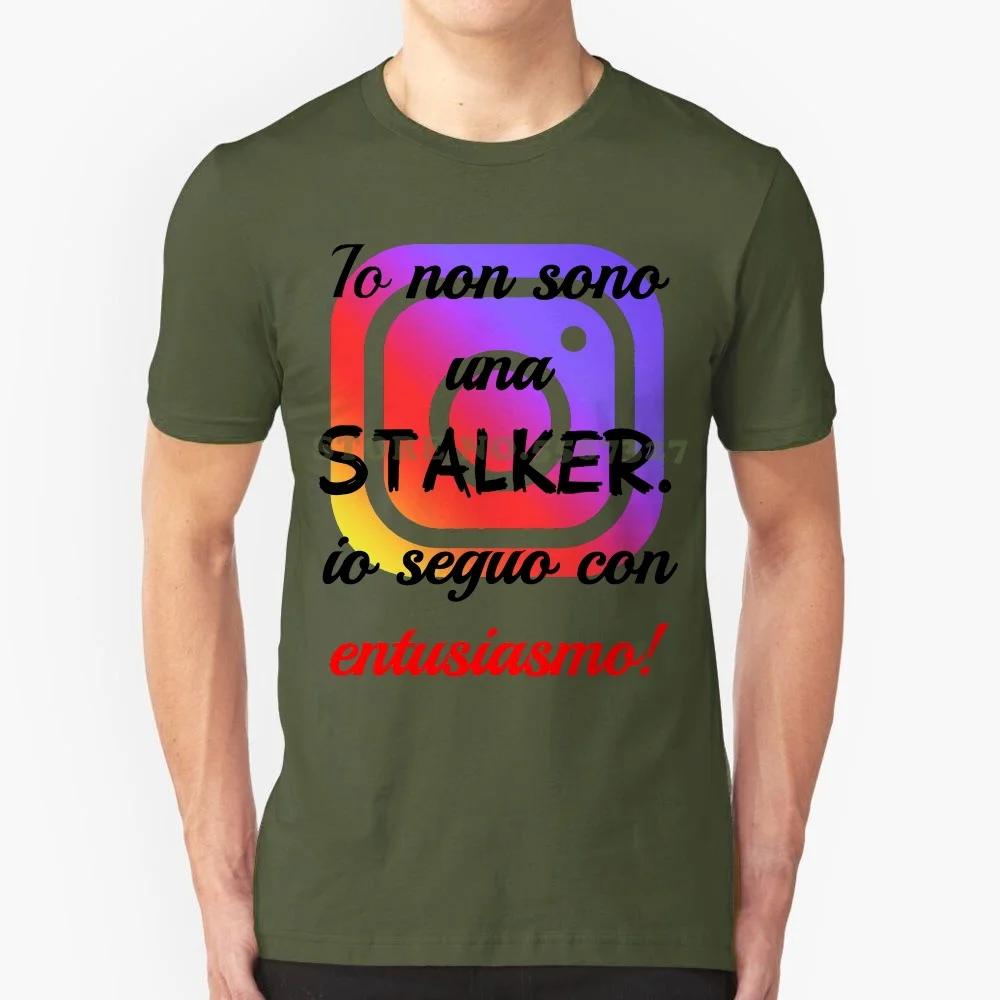 

Модная футболка Черная Донна без счастья отвлекательная Io Non Sono Una Stalker Instagram Ретро Девушки цвета