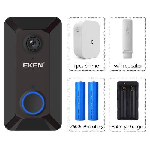V6 Option6 720P умный дверной Звонок камера WiFi видео визуальный домофон с колокольчиком IP дверной звонок беспроводная домашняя камера безопасности от - Цвет: V6 Option6