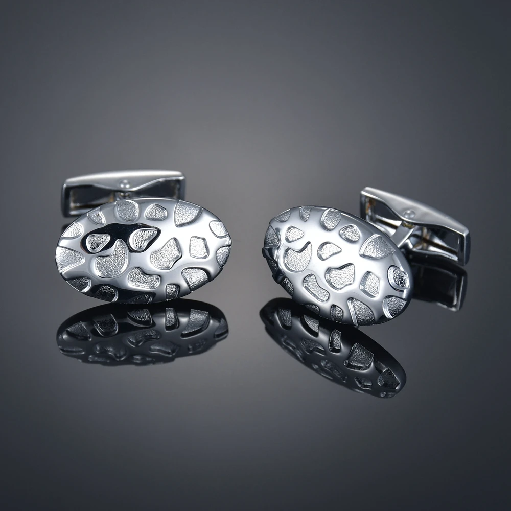 

Men's Fashion Oval Wedding Bussiness Jewelry Cufflinks Groom Enamel French Shirt Cuff Links High Quality Cuff Buttons Gift