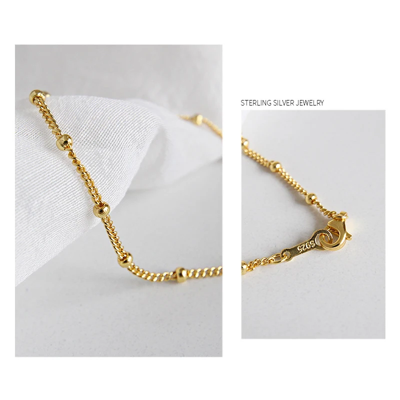 AsinLove модное 18K золотое круглое ожерелье для ключицы из бисера женщин настоящая