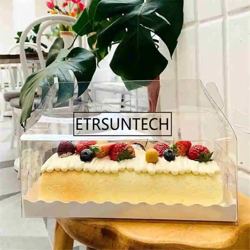 100 шт прозрачная коробка для торта печенья конфет упаковка шоколада вечерние