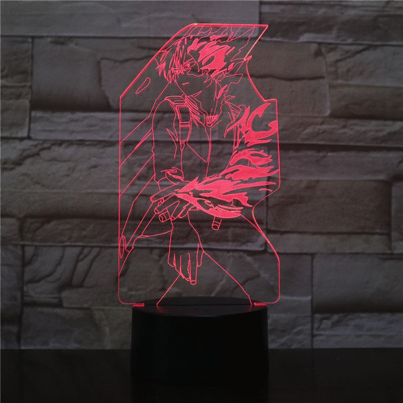 Мой герой Академия Тодороки Shoto фигурка USB 3D светодиодный ночник для мальчиков